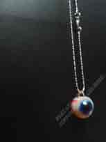 Blue Eyeball Necklace, CustomPokersAndMore, handmade in USA