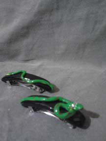Snake Barrettes Pair, Head and Tail set, one of a kind, custompokersandmore
