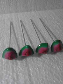 Watermelon poker,quarter, set, appetizer spike, drink stirrer,cake tester, custompokersandmore